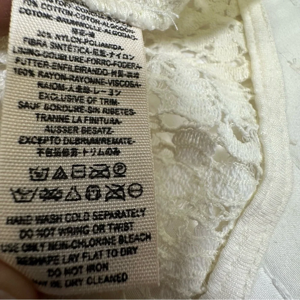 Free People Holy Mountain Mini
Floral Crochet Dress Ivory 
Cottagecore Coquette - Picture 9 of 13